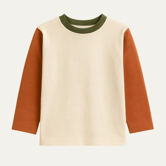 Bluse | Voks - med - mig | Orange ærmer - Vores Dreng