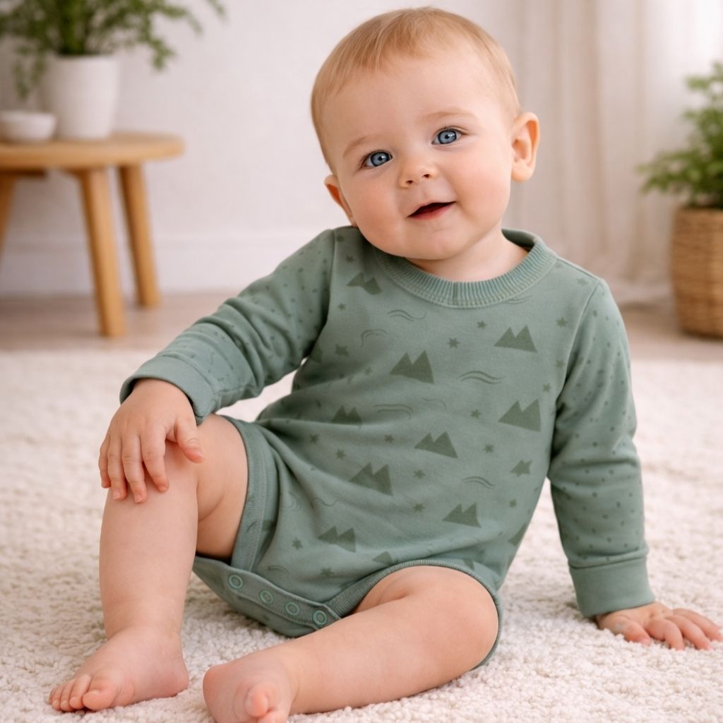 Baby body | Voks - med - mig | Grøn - Vores Dreng