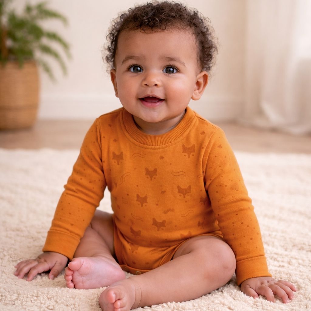 Baby body | Voks - med - mig | Orange - Vores Dreng