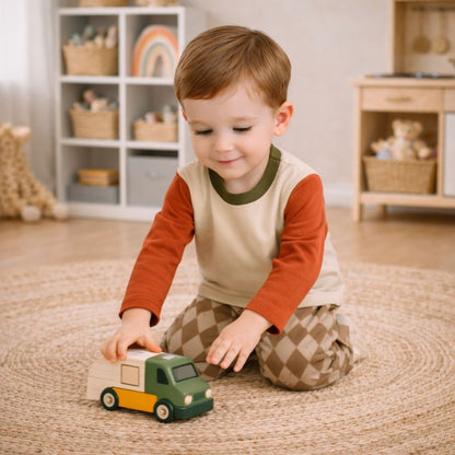 Bluse | Voks - med - mig | Orange ærmer - Vores Dreng