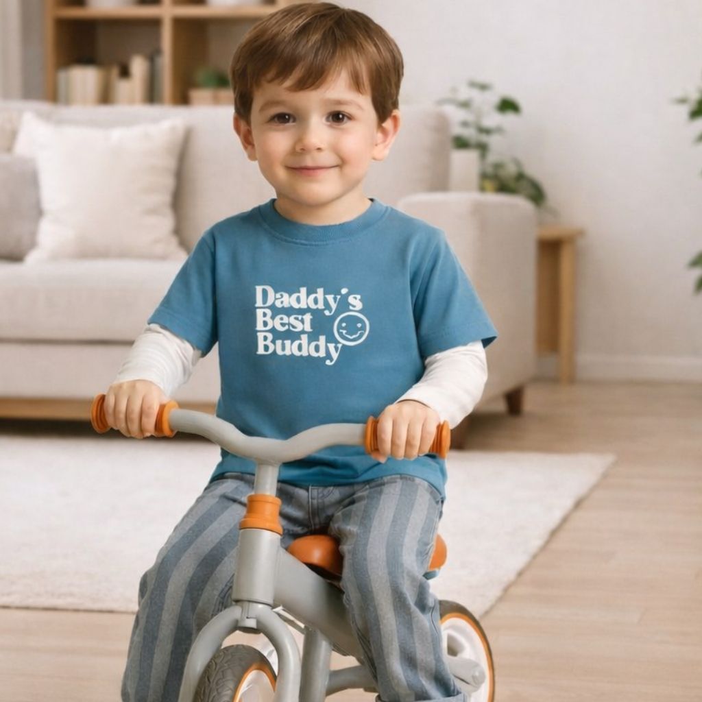 T-Shirt | Voks - med - mig | Blå - Vores Dreng