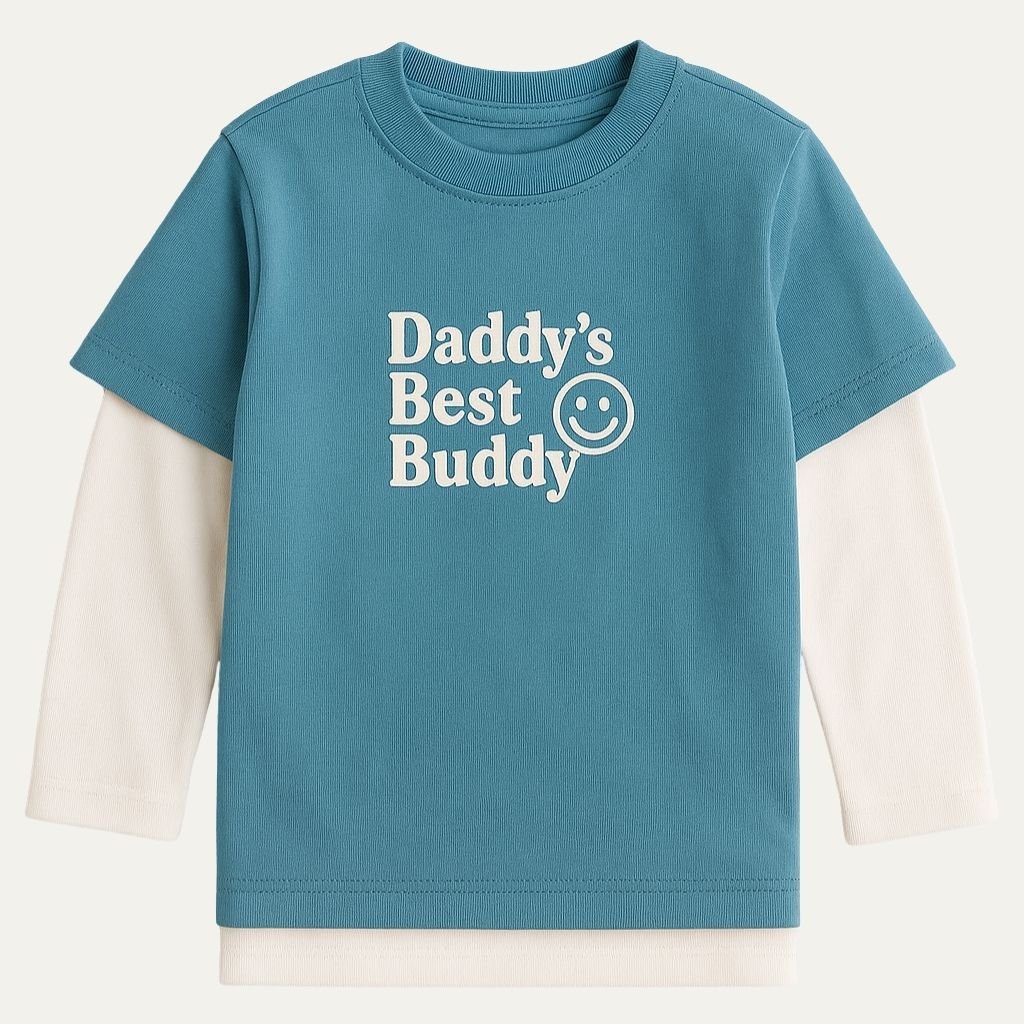 T-Shirt | Voks - med - mig | Blå - Vores Dreng