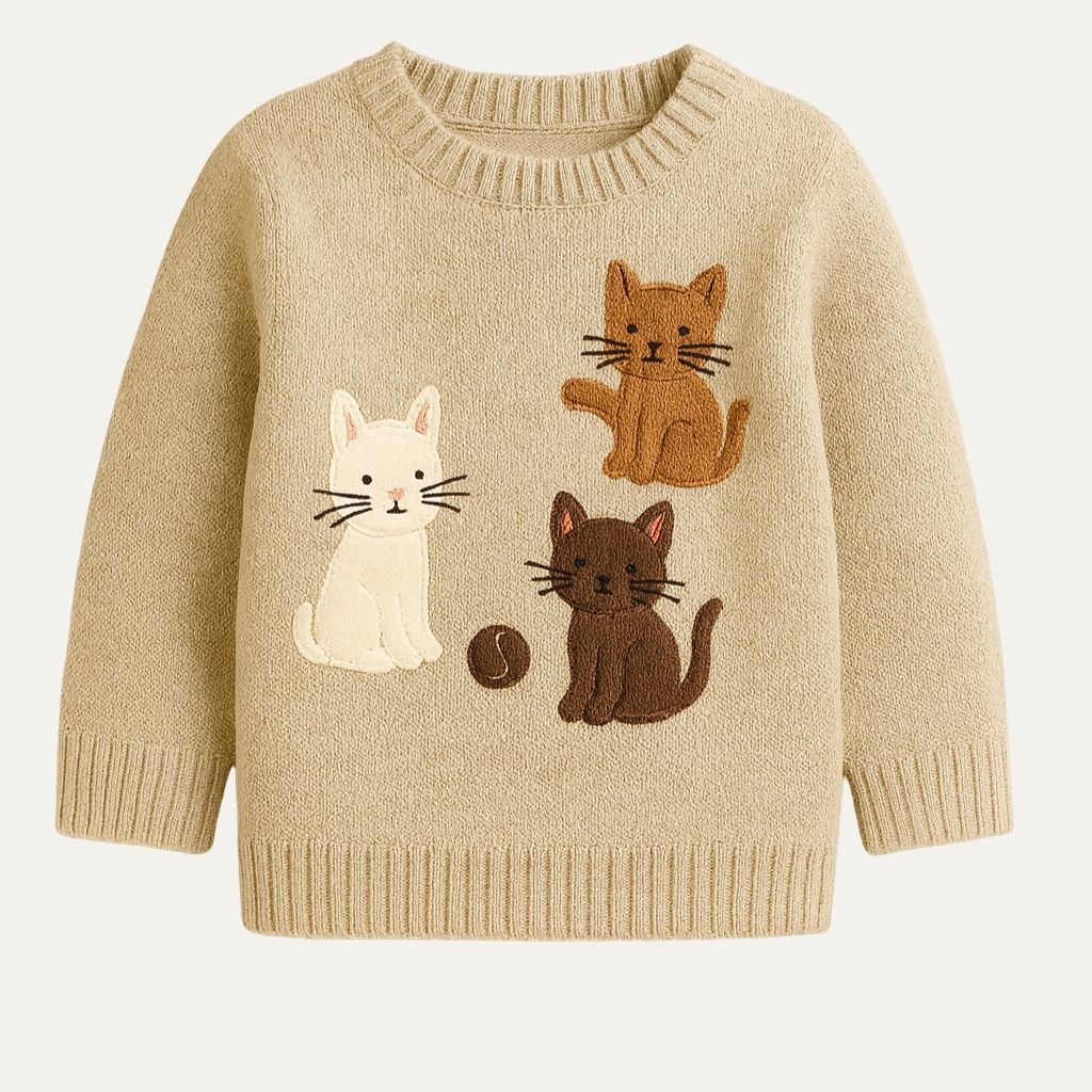 Trøje | Voks - med - mig | Med Katte - Vores Dreng